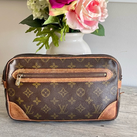 HOLD🔥Authentic LOUIS VUITTON MONOGRAM Marlo Dragonne Clutch - Picture 12 of 16